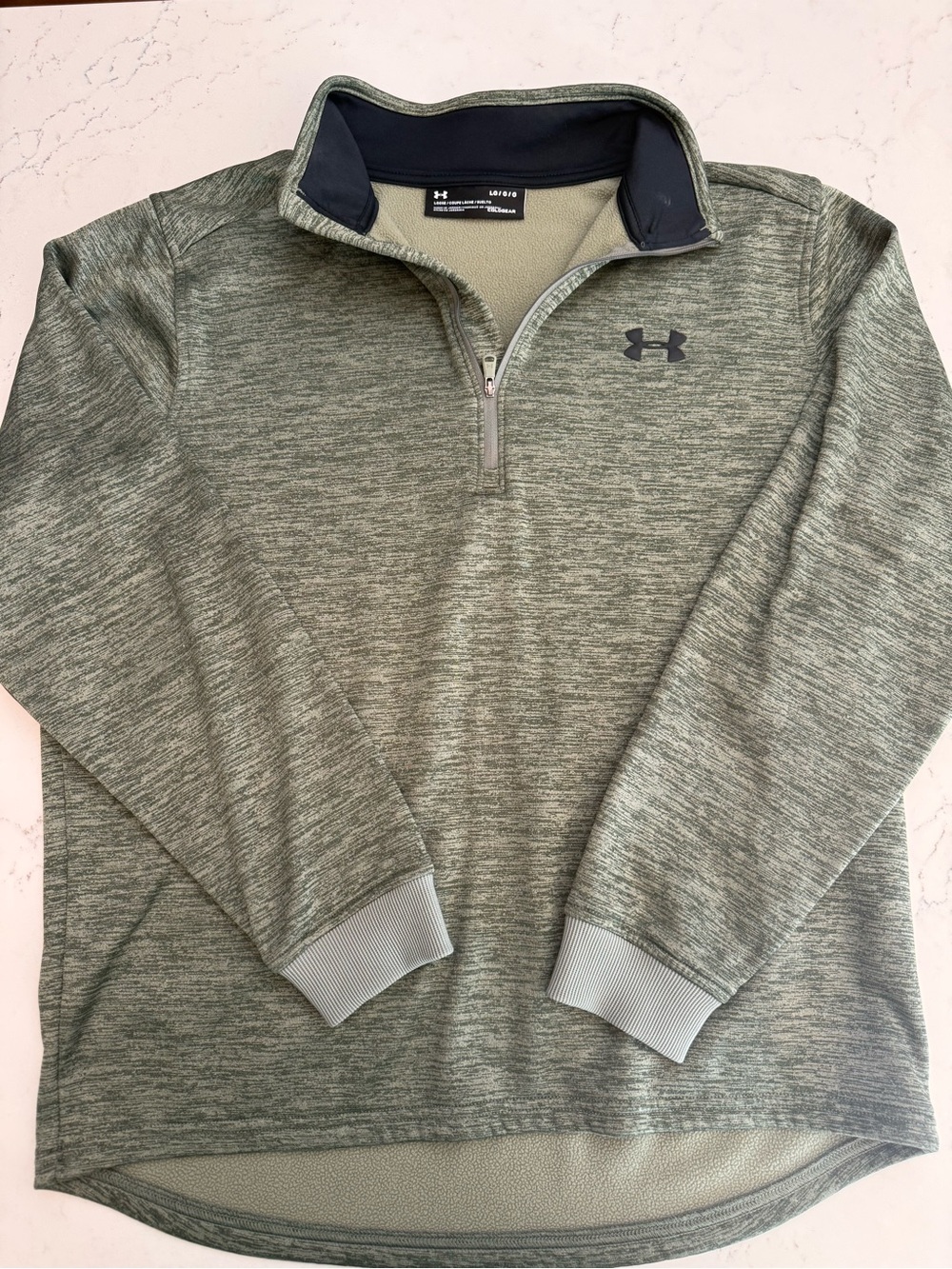 Under Armour Men’s Heather Olive Quarter-Zip Pullover